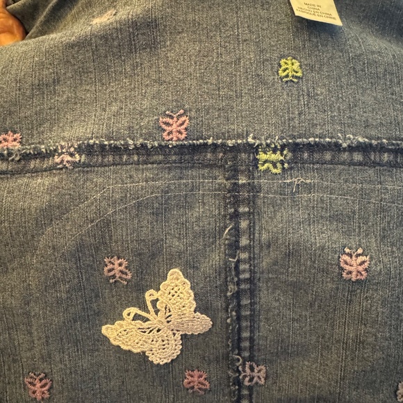 Butterfly denim Alfred Dunn jacket up cycle - Picture 5 of 5